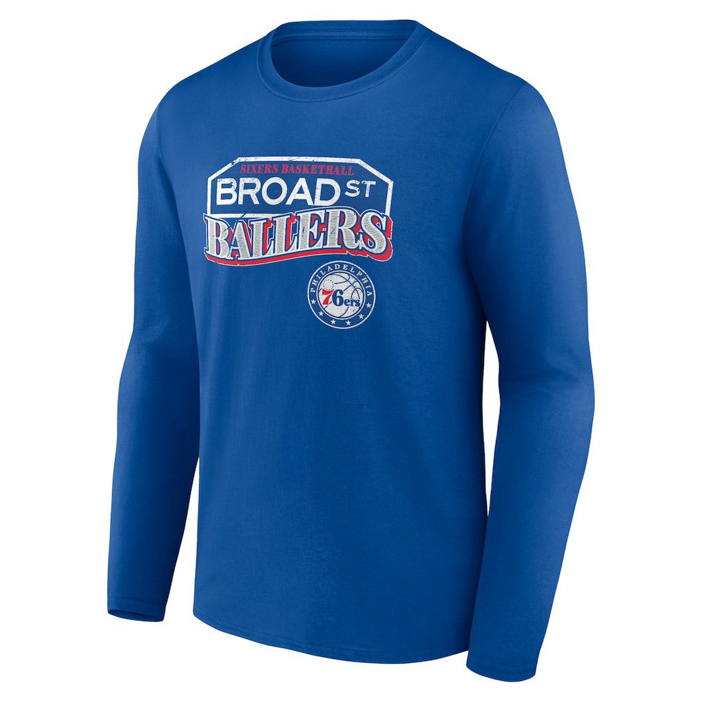 NBA - Philadelphia 76ers Pick & Roll Coverage Long Sleeve T-Shirt - Royal