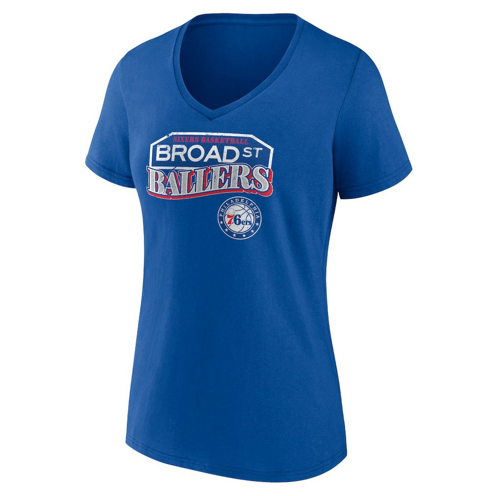 NBA - Philadelphia 76ers Pick & Roll Coverage V-Neck T-Shirt - Royal