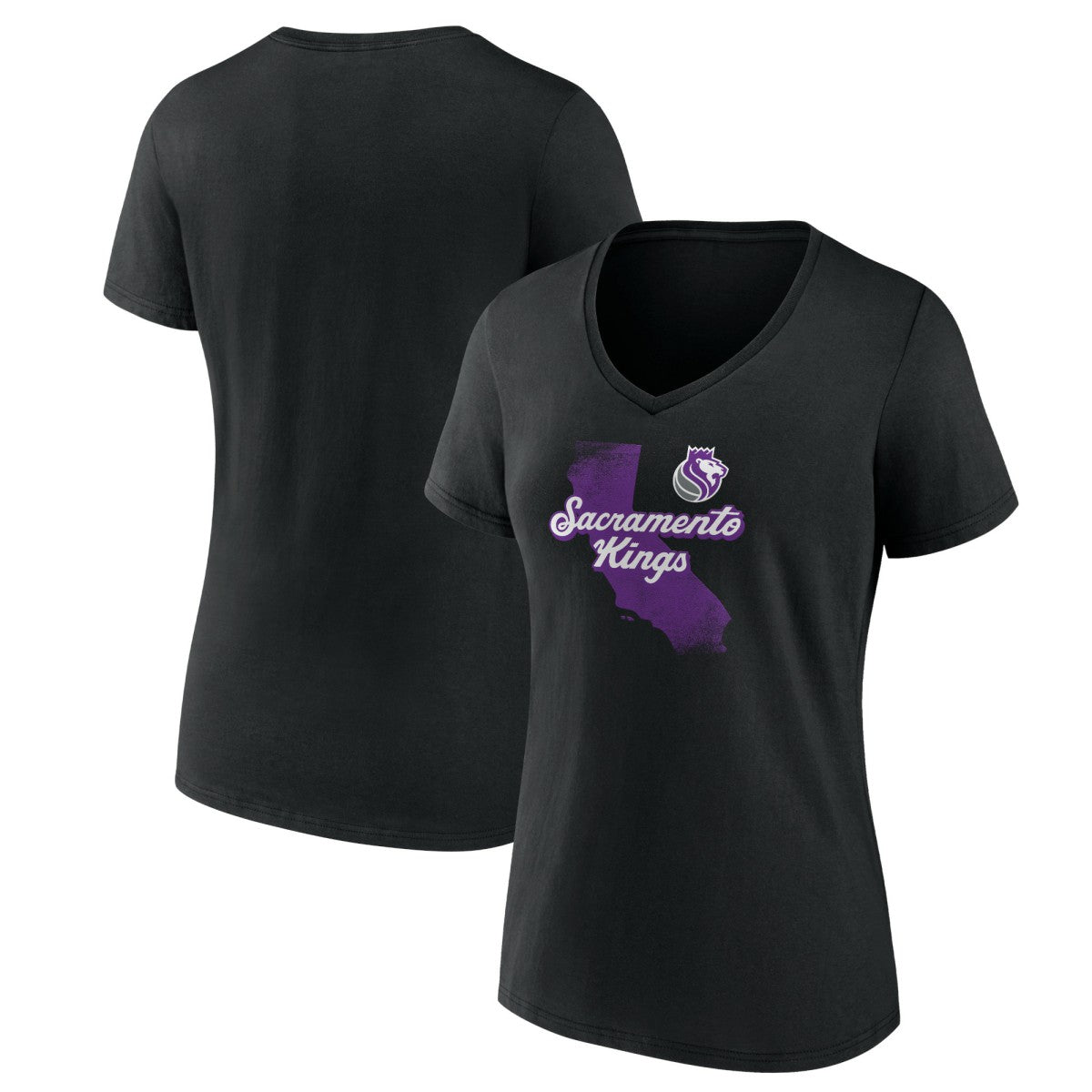 NBA - Sacramento Kings Pick & Roll Coverage V-Neck T-Shirt - Black