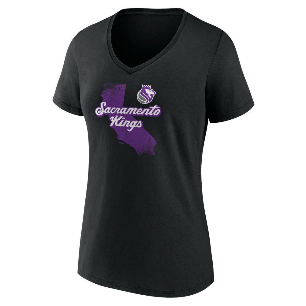 NBA - Sacramento Kings Pick & Roll Coverage V-Neck T-Shirt - Black