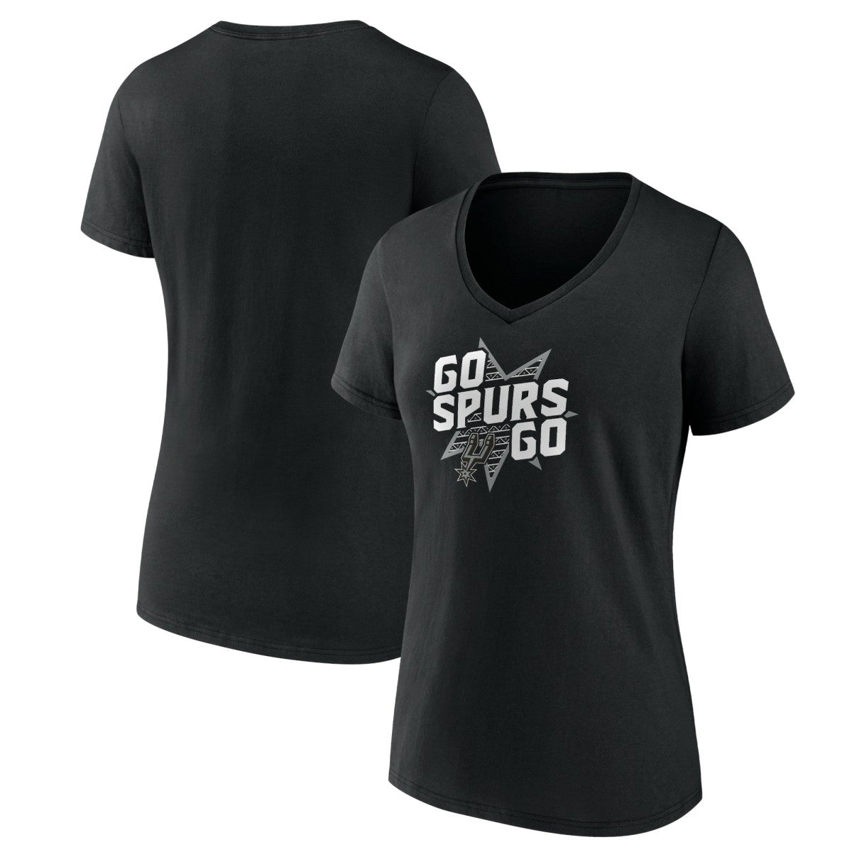 NBA - San Antonio Spurs Pick & Roll Coverage V-Neck T-Shirt - Black