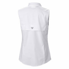 Pittsburgh Steelers Women's PFG Tamiami Omni-Shade Sleeveless Button-Up Shirt White - Columbia