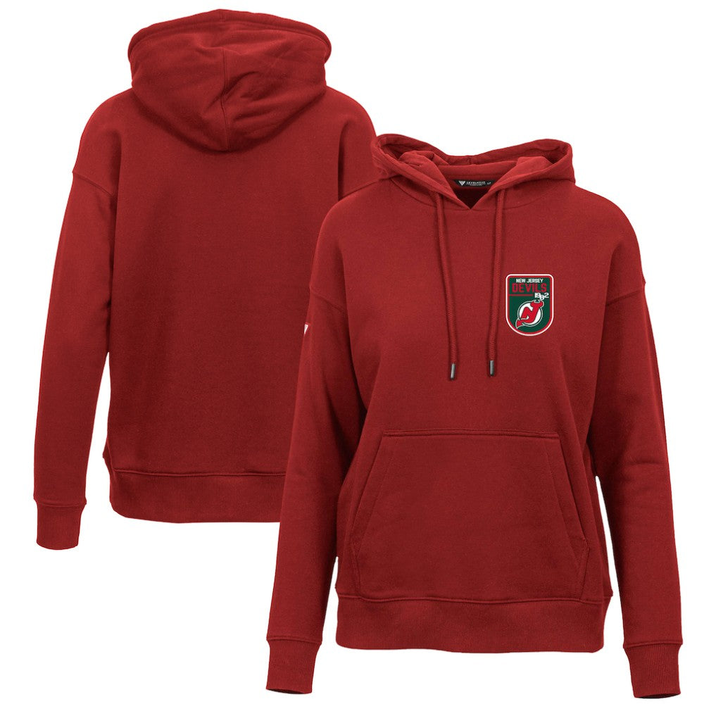 New Jersey Devils - Levelwear Women's Retro Adorn Pullover Hoodie Red