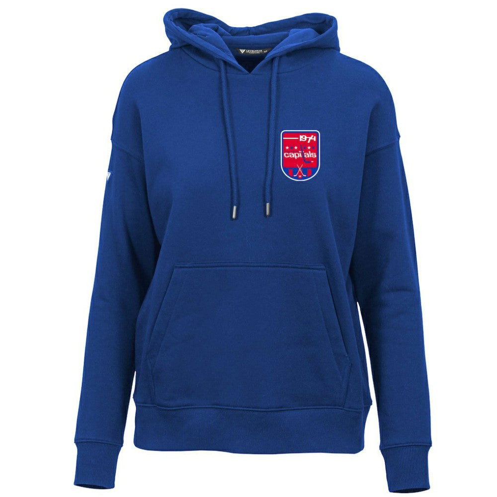 Washington Capitals Levelwear Women's Retro Adorn Pullover Hoodie Royal