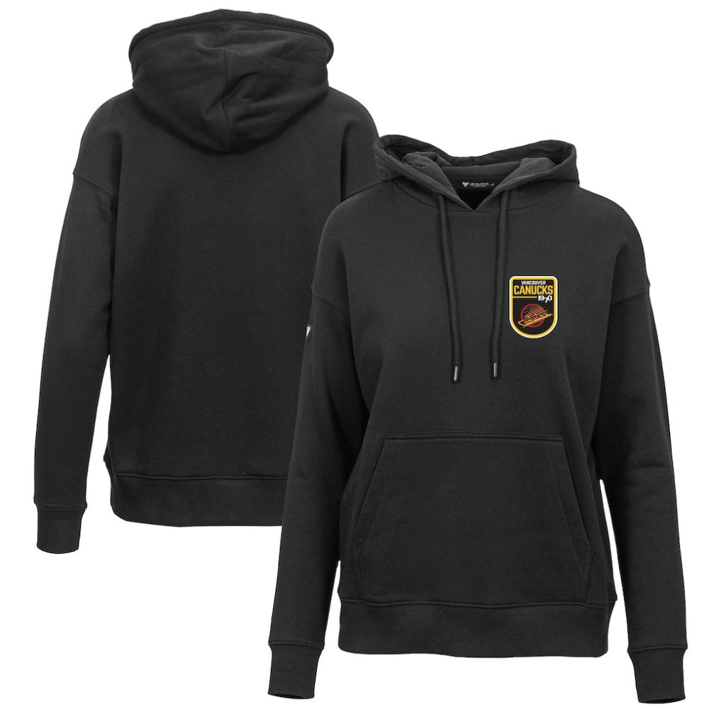 Vancouver Canucks - Levelwear Women's Retro Adorn Pullover Hoodie Black