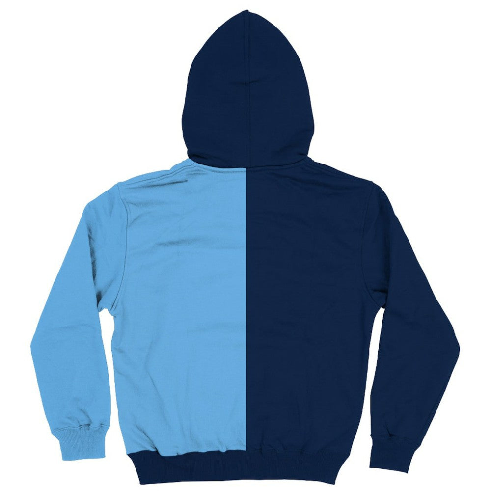 Manchester City Vive La Fete Youth Color Block Fleece Pullover Hoodie - Navy/Sky Blue