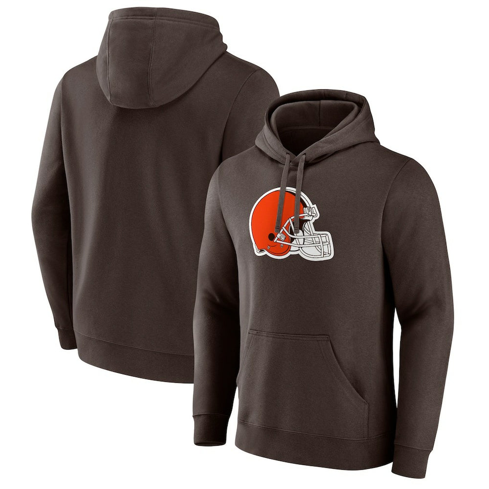 Cleveland Browns Primary Logo Pullover Hoodie Brown - Fanatics