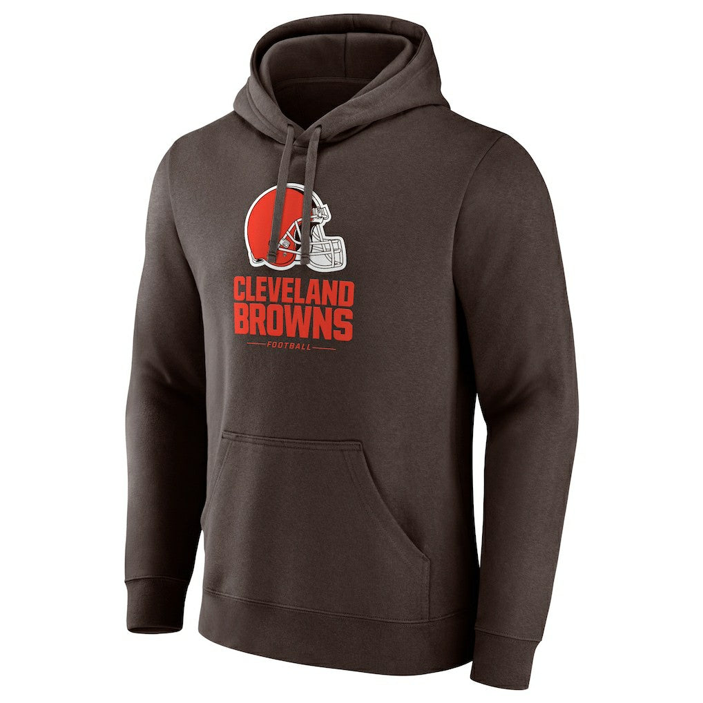 Cleveland Browns Team Lockup Pullover Hoodie Brown - Fanatics