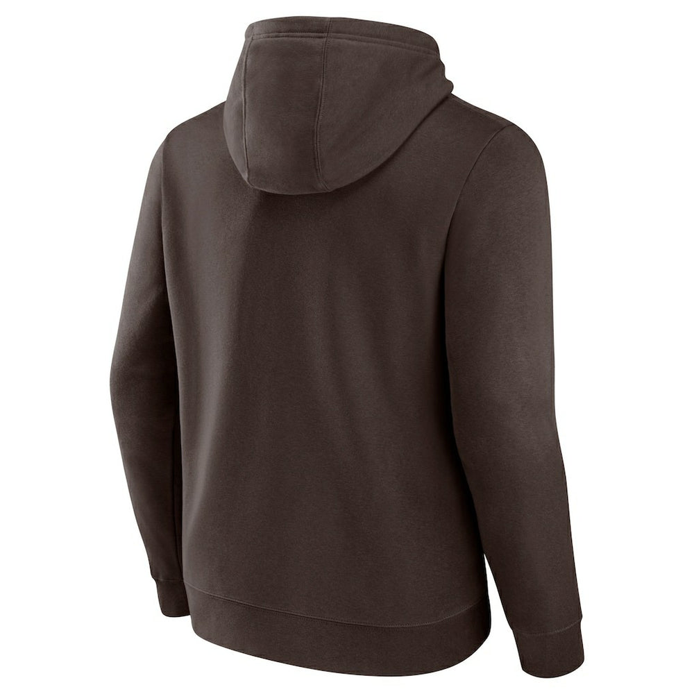 Cleveland Browns Team Lockup Pullover Hoodie Brown - Fanatics