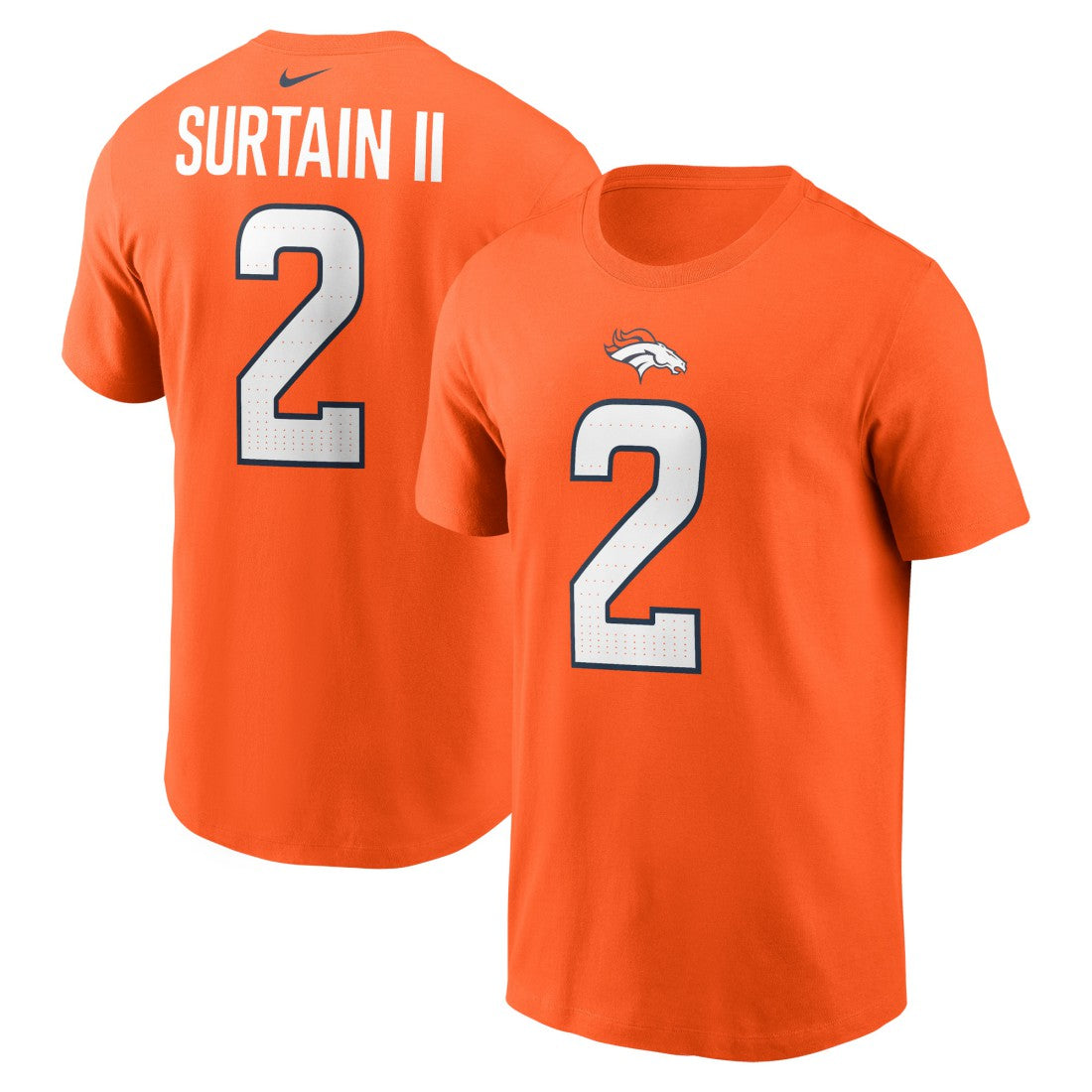 Patrick Surtain II Denver Broncos Name & Number T-Shirt Orange - Nike