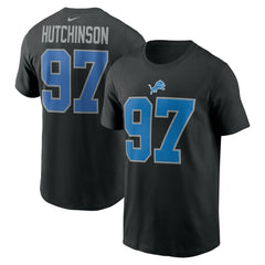 Aidan Hutchinson Detroit Lions Player Name & Number T-Shirt Black - Nike