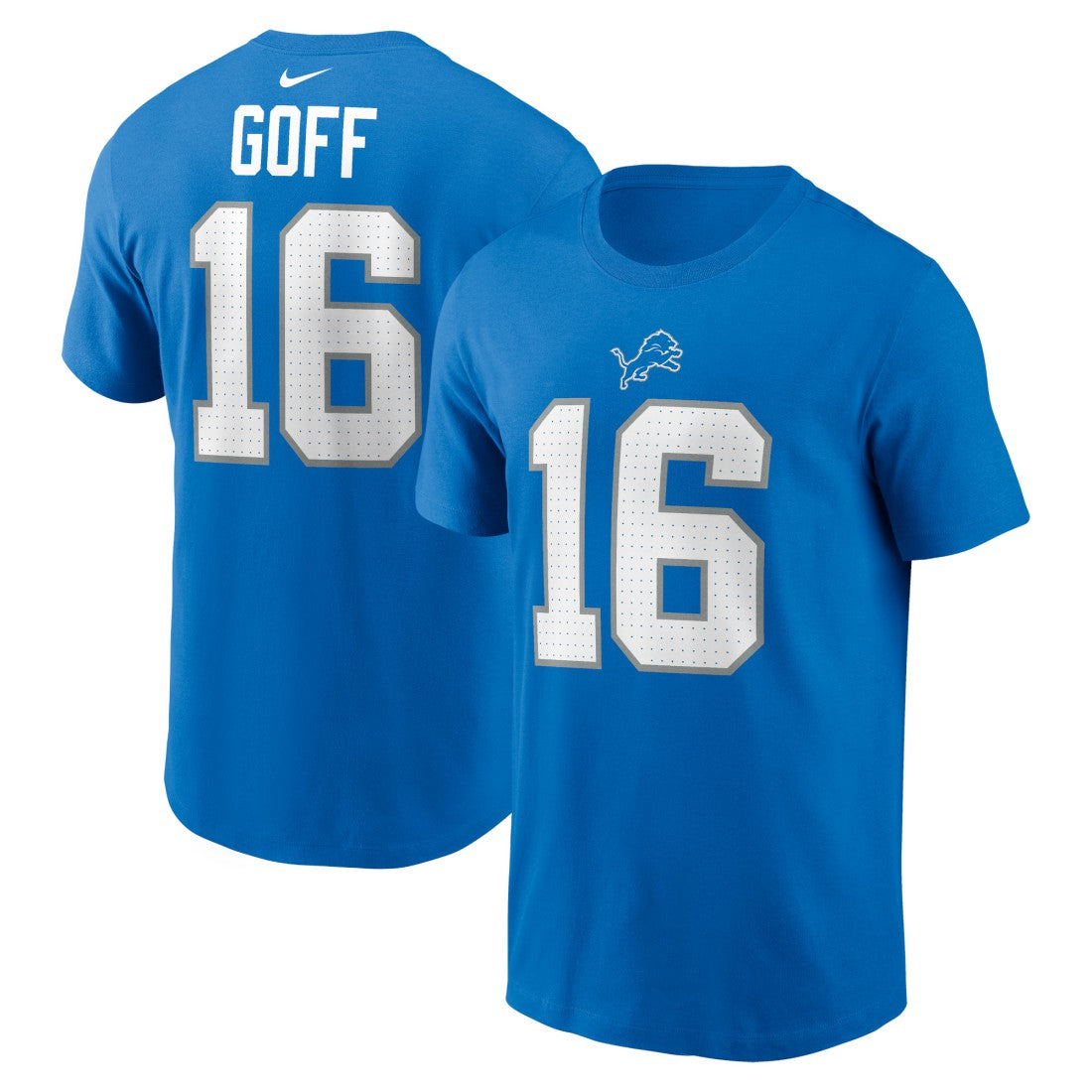 Jared Goff Detroit Lions Name & Number T-Shirt Blue - Nike