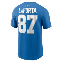 Sam LaPorta Detroit Lions Name & Number T-Shirt Blue - Nike
