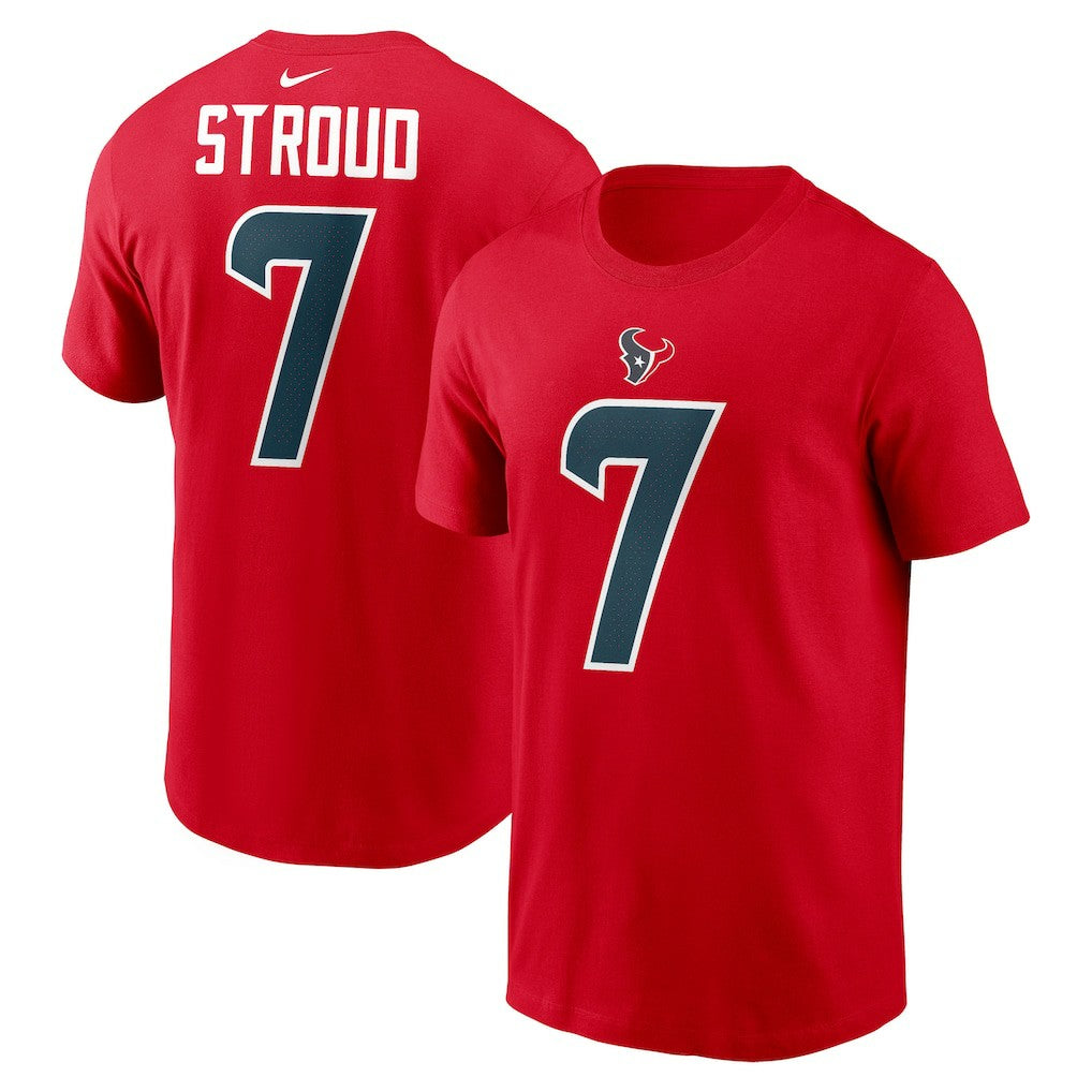 C.J. Stroud Houston Texans Player Name & Number T-Shirt Red - Nike