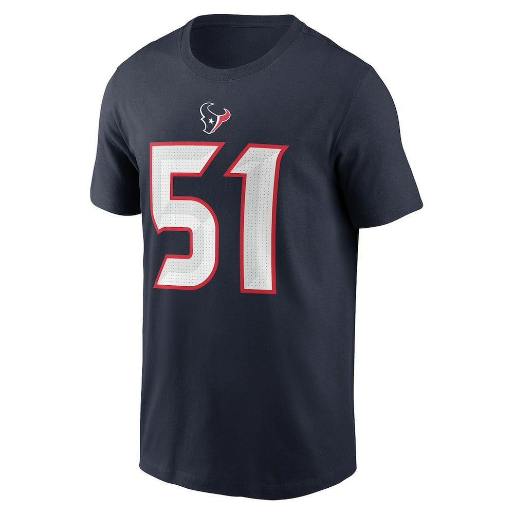 Will Anderson Jr. Houston Texans Player Name & Number T-Shirt Navy - Nike