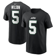 Garrett Wilson New York Jets Name & Number T-Shirt Black - Nike