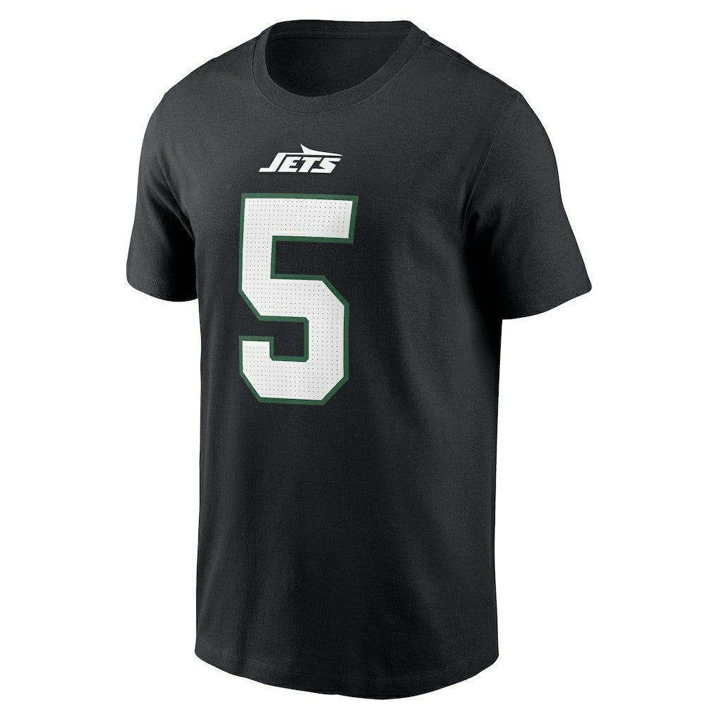 Garrett Wilson New York Jets Name & Number T-Shirt Black - Nike
