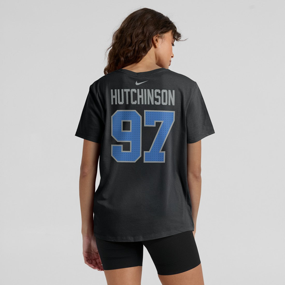 Aidan Hutchinson Detroit Lions Women's Player Name & Number T-Shirt Black - Nike