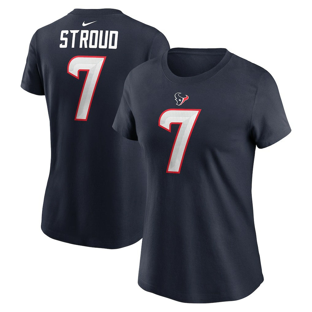 C.J. Stroud Houston Texans Women's Player Name & Number T-Shirt Navy - Nike