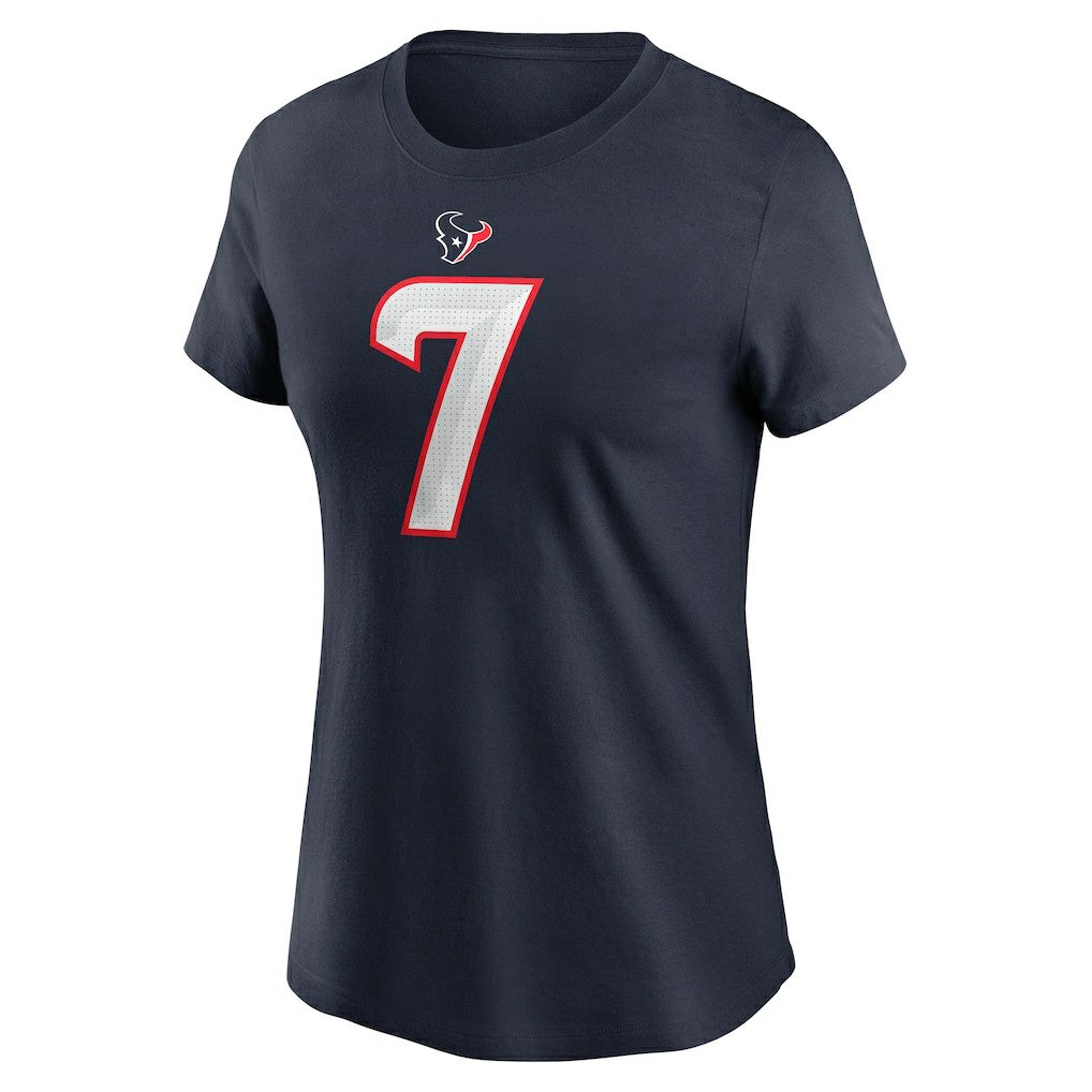 C.J. Stroud Houston Texans Women's Player Name & Number T-Shirt Navy - Nike
