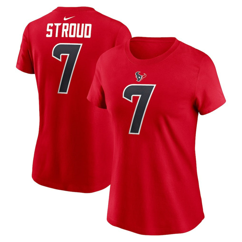 C.J. Stroud Houston Texans Women's Player Name & Number T-Shirt Red - Nike