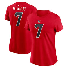 C.J. Stroud Houston Texans Women's Player Name & Number T-Shirt Red - Nike