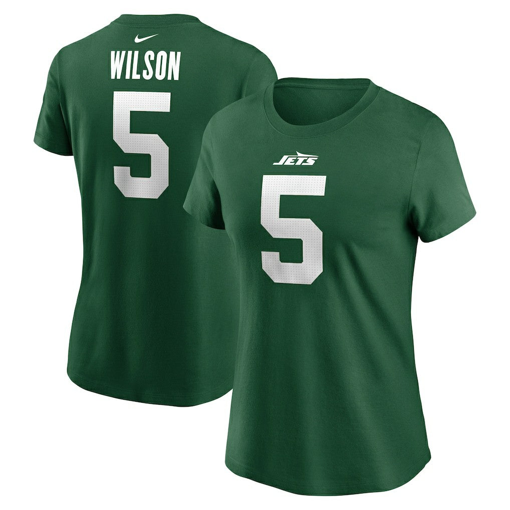 Garrett Wilson New York Jets Women's Player Name & Number T-Shirt Green - Nike