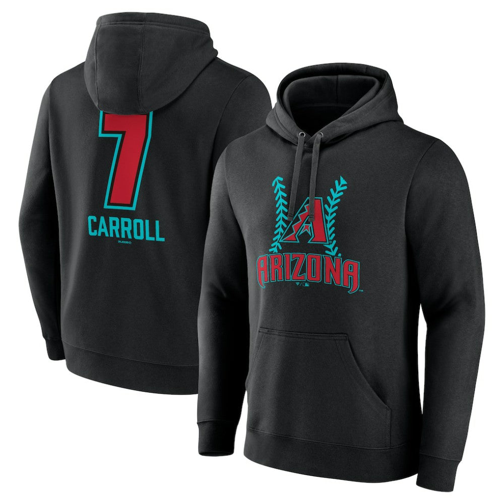 Corbin Carroll Arizona Diamondbacks Name & Number Fastball Pullover Hoodie for sale