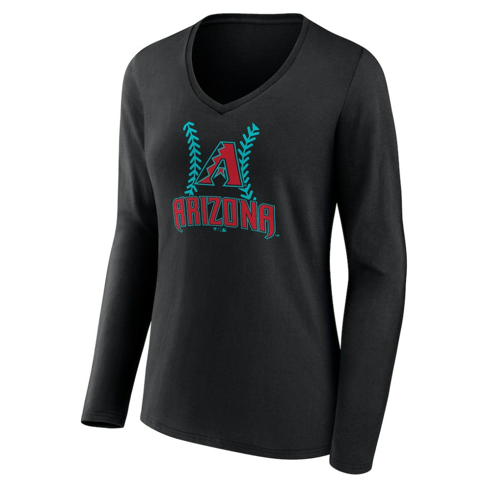 Corbin Carroll Arizona Diamondbacks Women's Name & Number Fastball V-Neck Long Sleeve T-Shirt Online