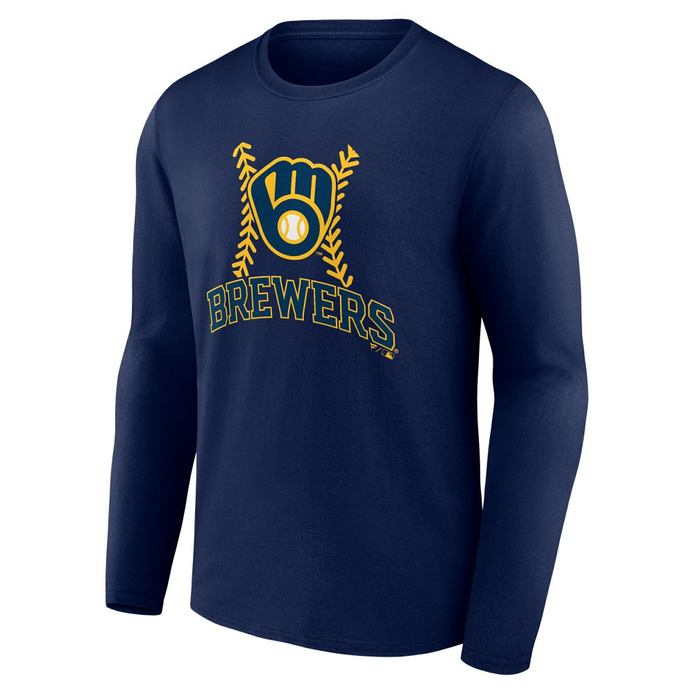 Christian Yelich Milwaukee Brewers Name & Number Fastball Long Sleeve T-Shirt On Sale