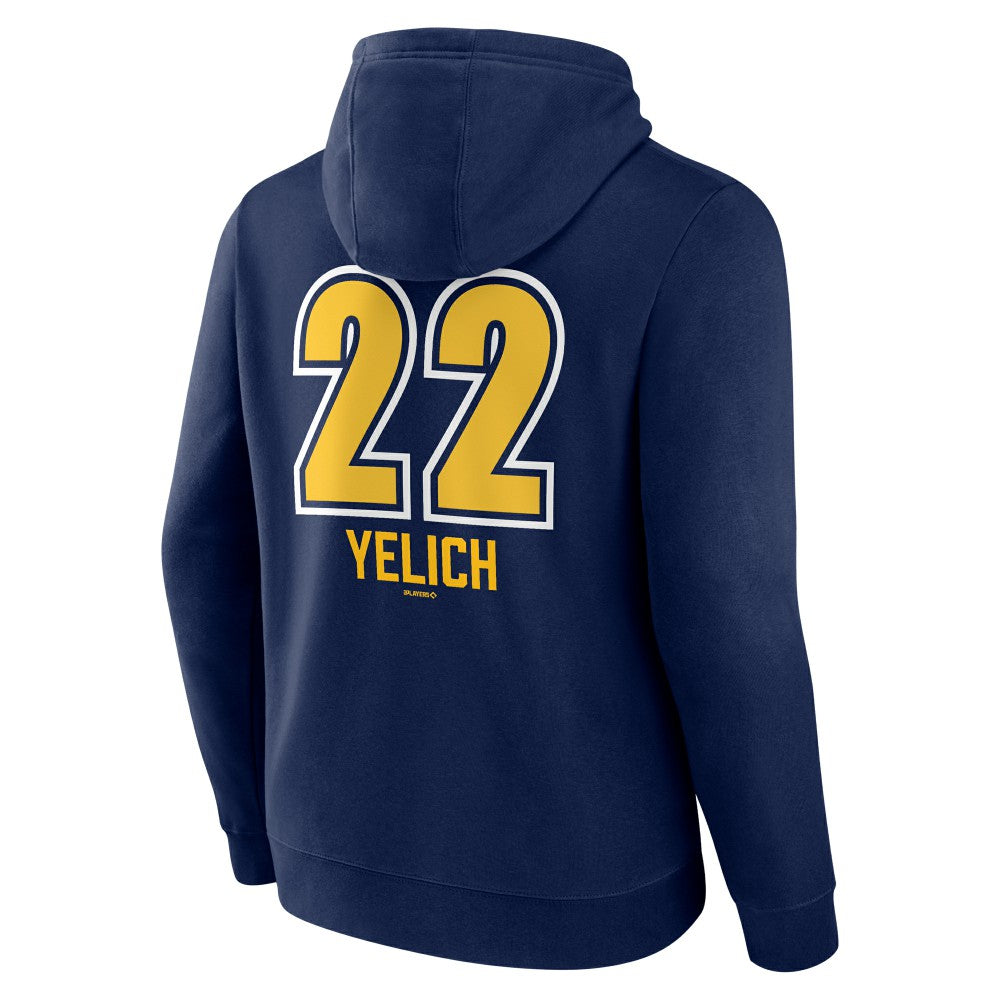 Christian Yelich Milwaukee Brewers Name & Number Fastball Pullover Hoodie discount
