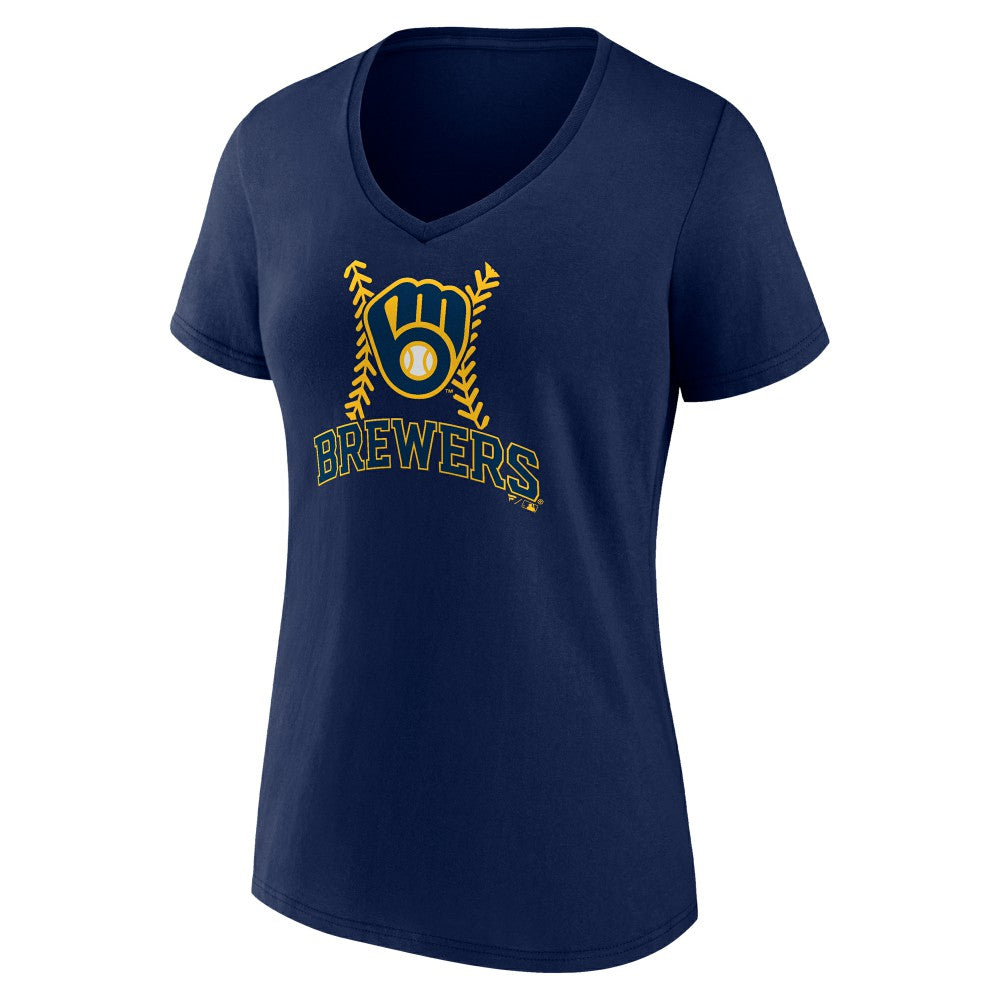 Christian Yelich Milwaukee Brewers Women's Name & Number Fastball V-Neck T-Shirt Online
