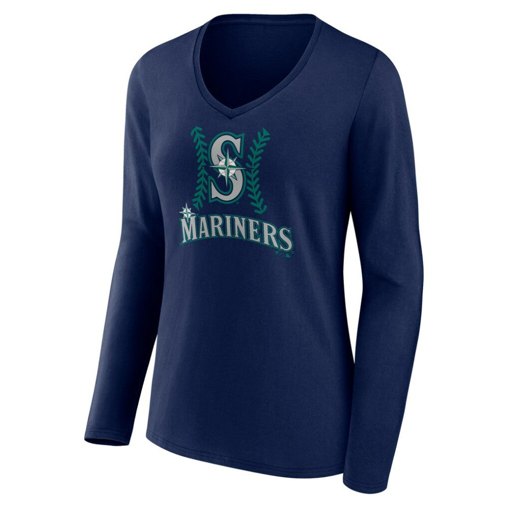 Julio Rodríguez Seattle Mariners Women's Name & Number Fastball V-Neck Long Sleeve T-Shirt discount