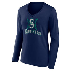 Julio Rodríguez Seattle Mariners Women's Name & Number Fastball V-Neck Long Sleeve T-Shirt discount