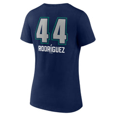 Julio Rodríguez Seattle Mariners Women's Name & Number Fastball V-Neck T-Shirt Sale