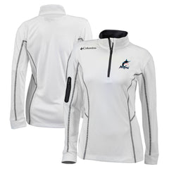 Miami Marlins Columbia Women's Omni-Wick Shotgun Quarter-Zip Pullover Top Near Me