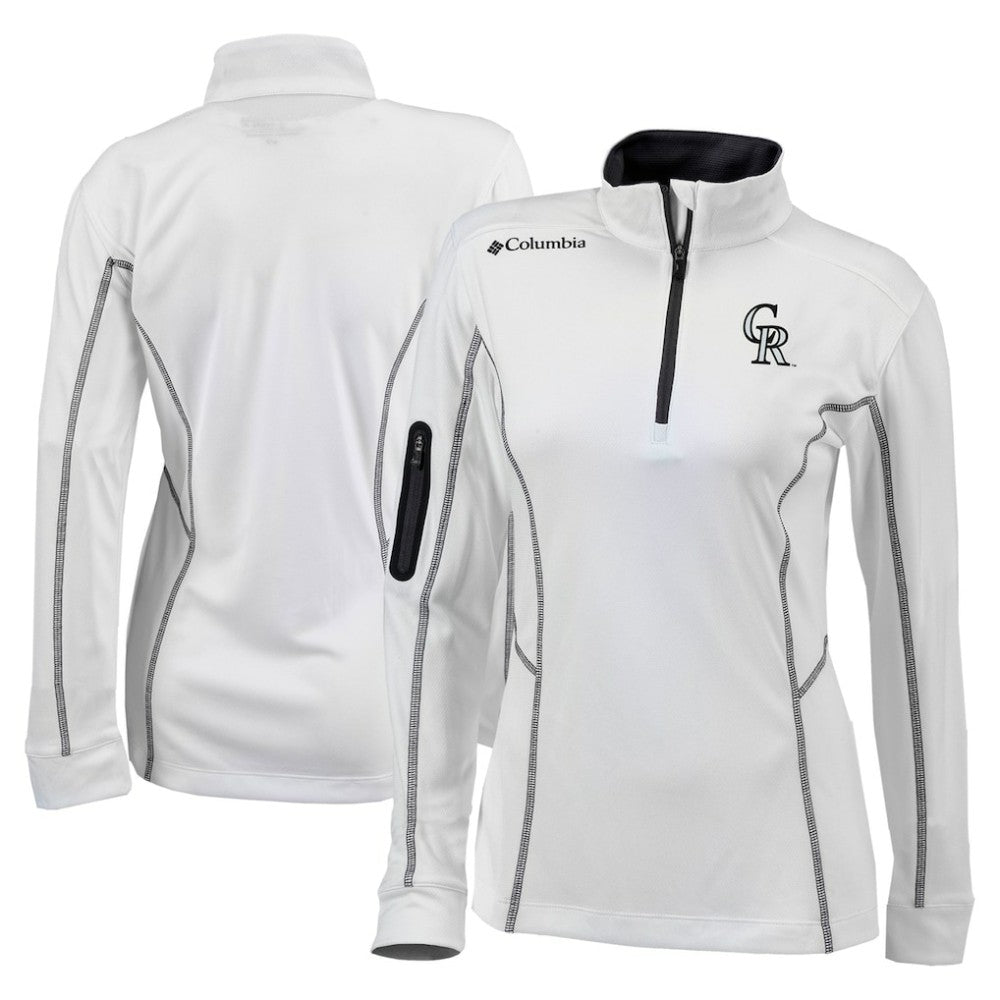 Colorado Rockies Columbia Women's Omni-Wick Shotgun Quarter-Zip Pullover Top Clearance
