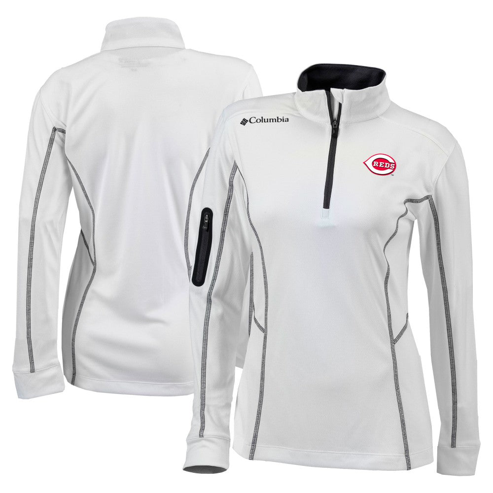 Cincinnati Reds Columbia Women's Omni-Wick Shotgun Quarter-Zip Pullover Top Near Me