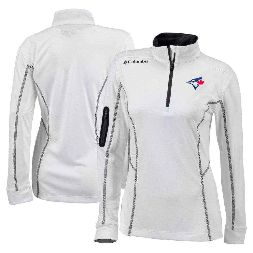 Toronto Blue Jays Columbia Women's Omni-Wick Shotgun Quarter-Zip Pullover Top Online
