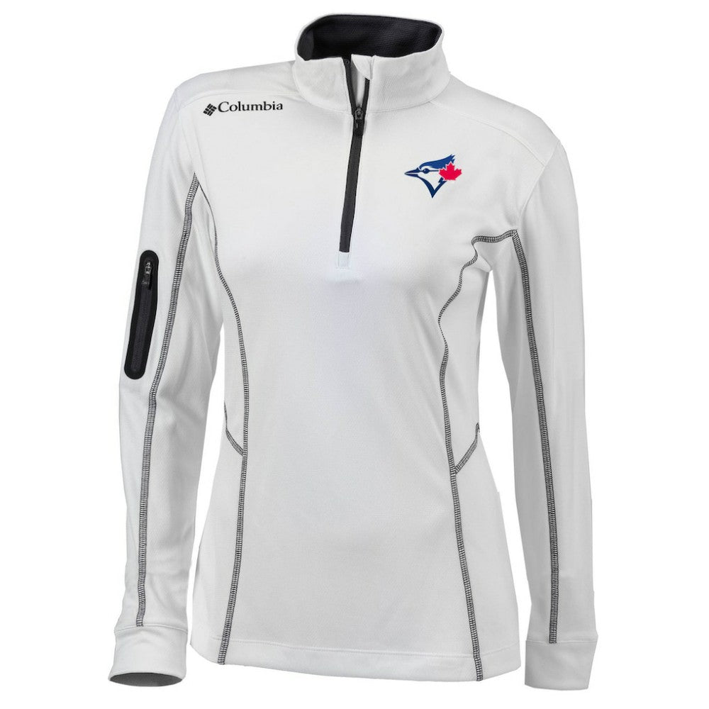 Toronto Blue Jays Columbia Women's Omni-Wick Shotgun Quarter-Zip Pullover Top Online
