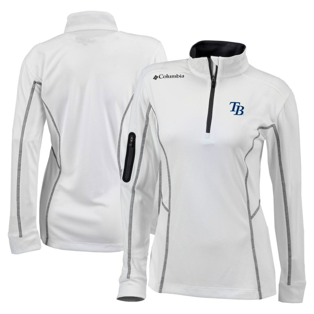 Tampa Bay Rays Columbia Women's Omni-Wick Shotgun Quarter-Zip Pullover Top On Sale