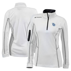 Tampa Bay Rays Columbia Women's Omni-Wick Shotgun Quarter-Zip Pullover Top On Sale