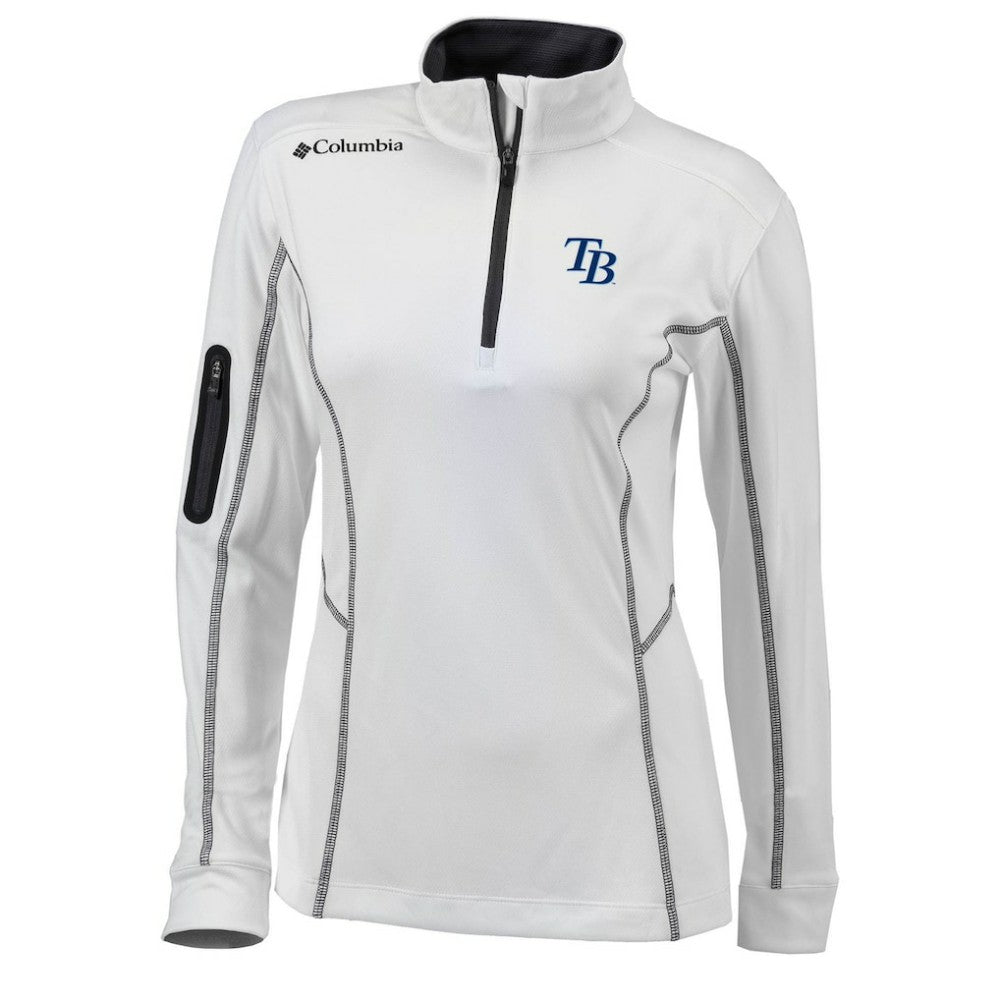 Tampa Bay Rays Columbia Women's Omni-Wick Shotgun Quarter-Zip Pullover Top On Sale