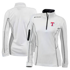 Texas Rangers Columbia Women's Omni-Wick Shotgun Quarter-Zip Pullover Top On Sale