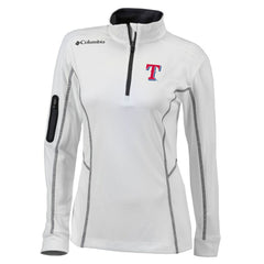 Texas Rangers Columbia Women's Omni-Wick Shotgun Quarter-Zip Pullover Top On Sale