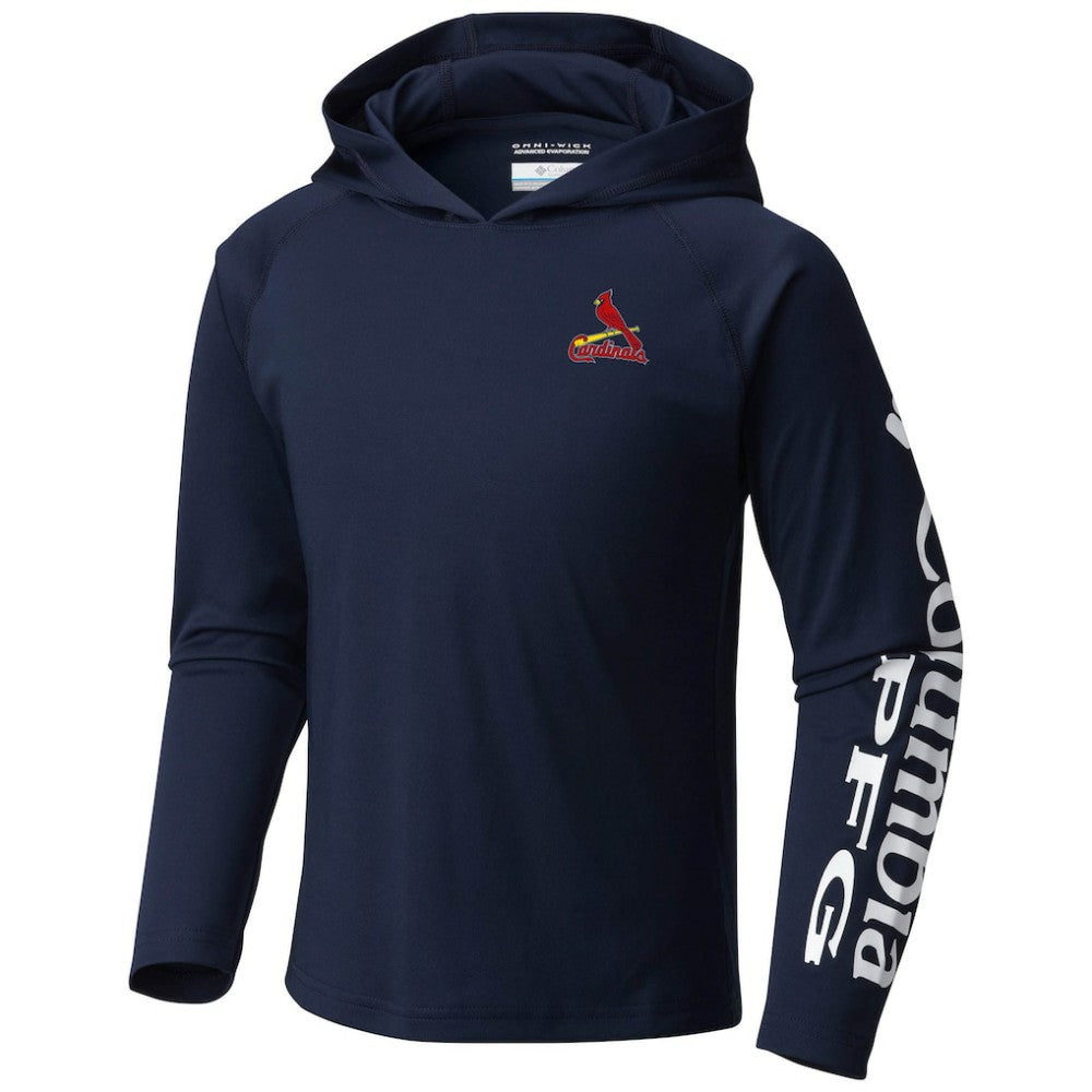St. Louis Cardinals Columbia Youth Terminal Tackle Long Sleeve Hoodie T-Shirt On Sale
