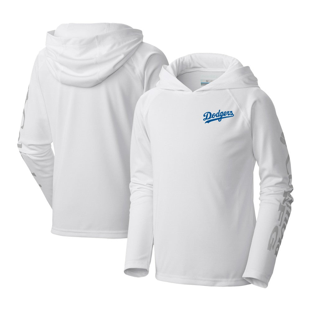 Los Angeles Dodgers Columbia Youth Terminal Tackle Long Sleeve Hoodie T-Shirt for sale