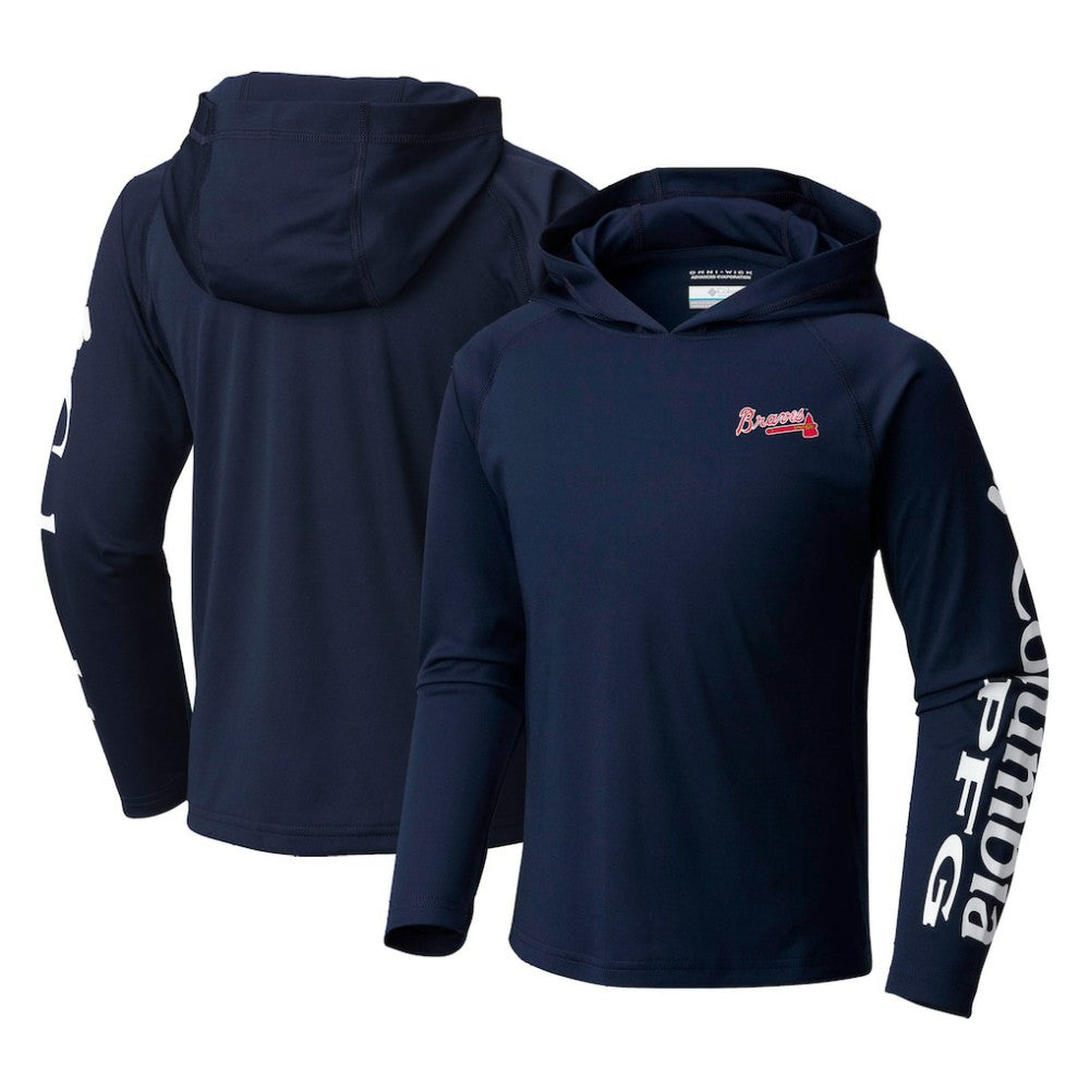 Atlanta Braves Columbia Youth Terminal Tackle Long Sleeve Hoodie T-Shirt for sale