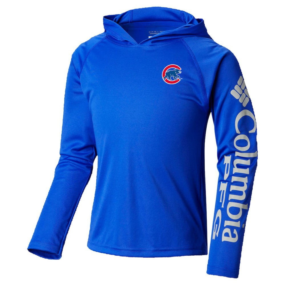 Chicago Cubs Columbia Youth Terminal Tackle Long Sleeve Hoodie T-Shirt Near Me