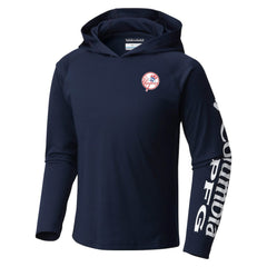 New York Yankees Columbia Youth Terminal Tackle Long Sleeve Hoodie T-Shirt On Sale